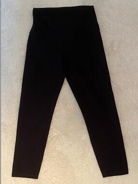Zobha Black High Waisted Cropped Capri Workout Leggings XS